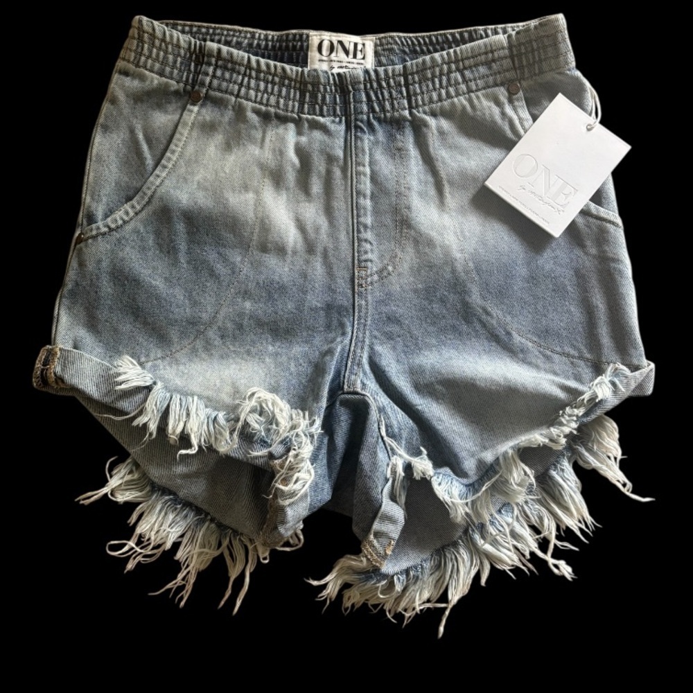 One Teaspoon Blue Blossom Hunters Jean Shorts NWT